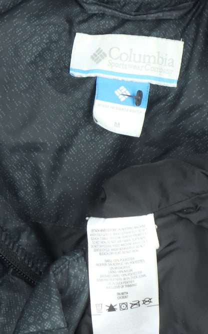 Womens UK Size M Columbia Black Puffer Jacket