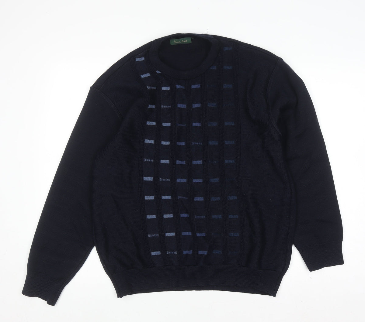 Mens UK Size L Deer Park Blue Pullover Jumper