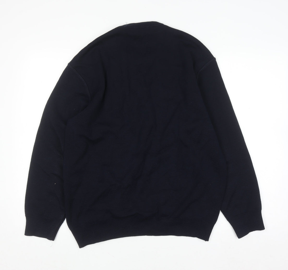 Mens UK Size L Deer Park Blue Pullover Jumper