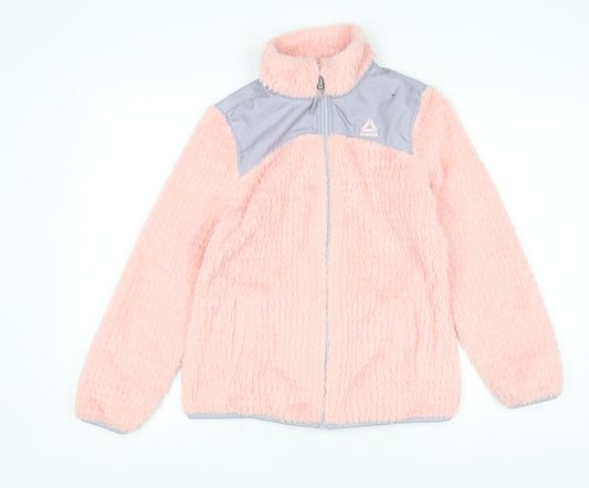 Reebok Girls Pink Fleece Full Zip Sweatshirt Size 16 Years