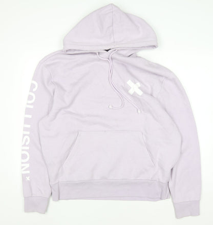 Womens UK Size L COLLUSION Purple Pullover Hoodie