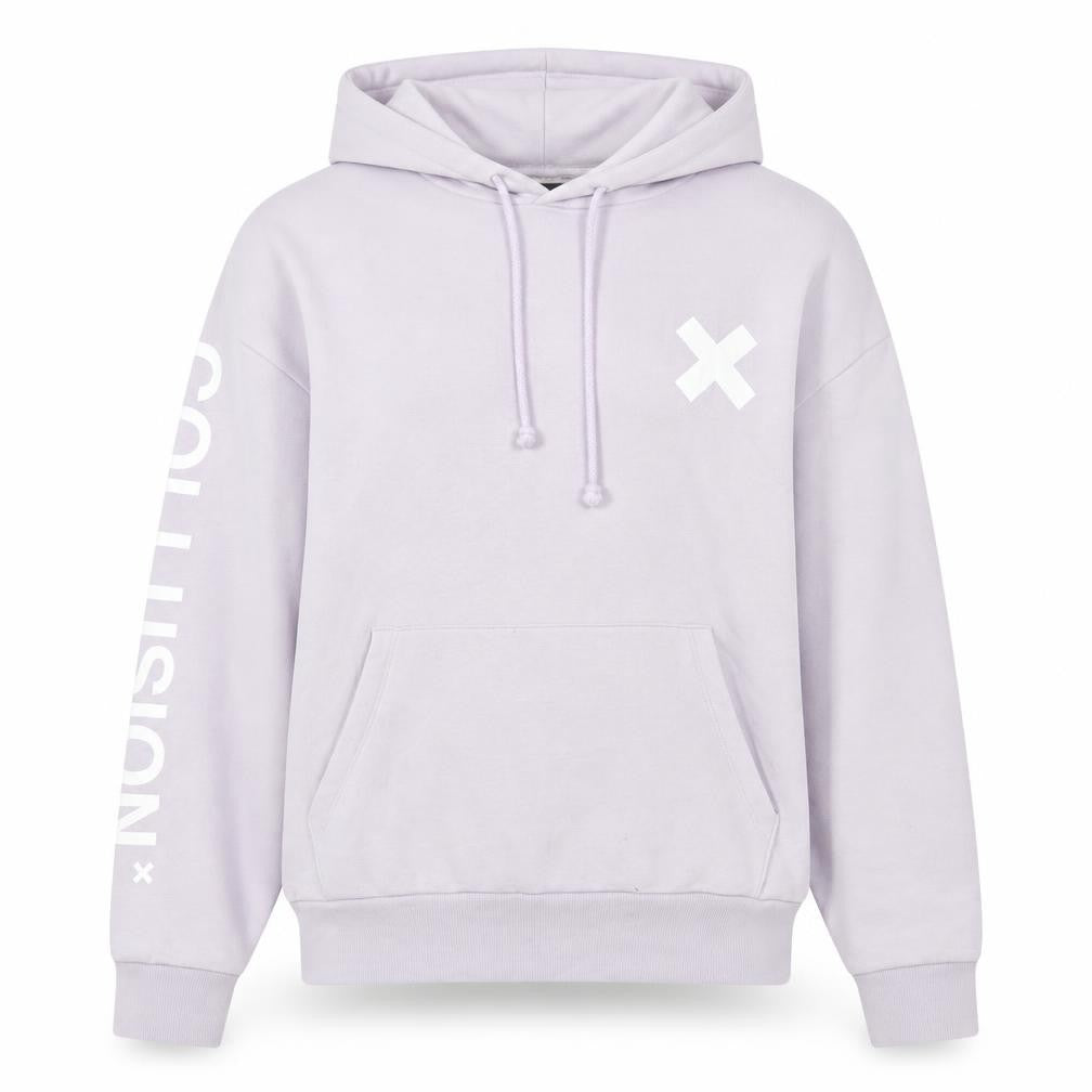 Womens UK Size L COLLUSION Purple Pullover Hoodie