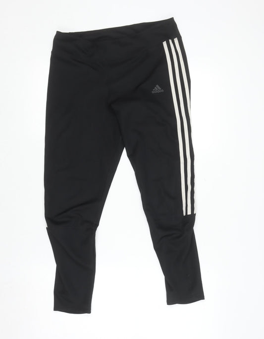 Womens UK Size M adidas Slim Fit Leggings Black Leggings