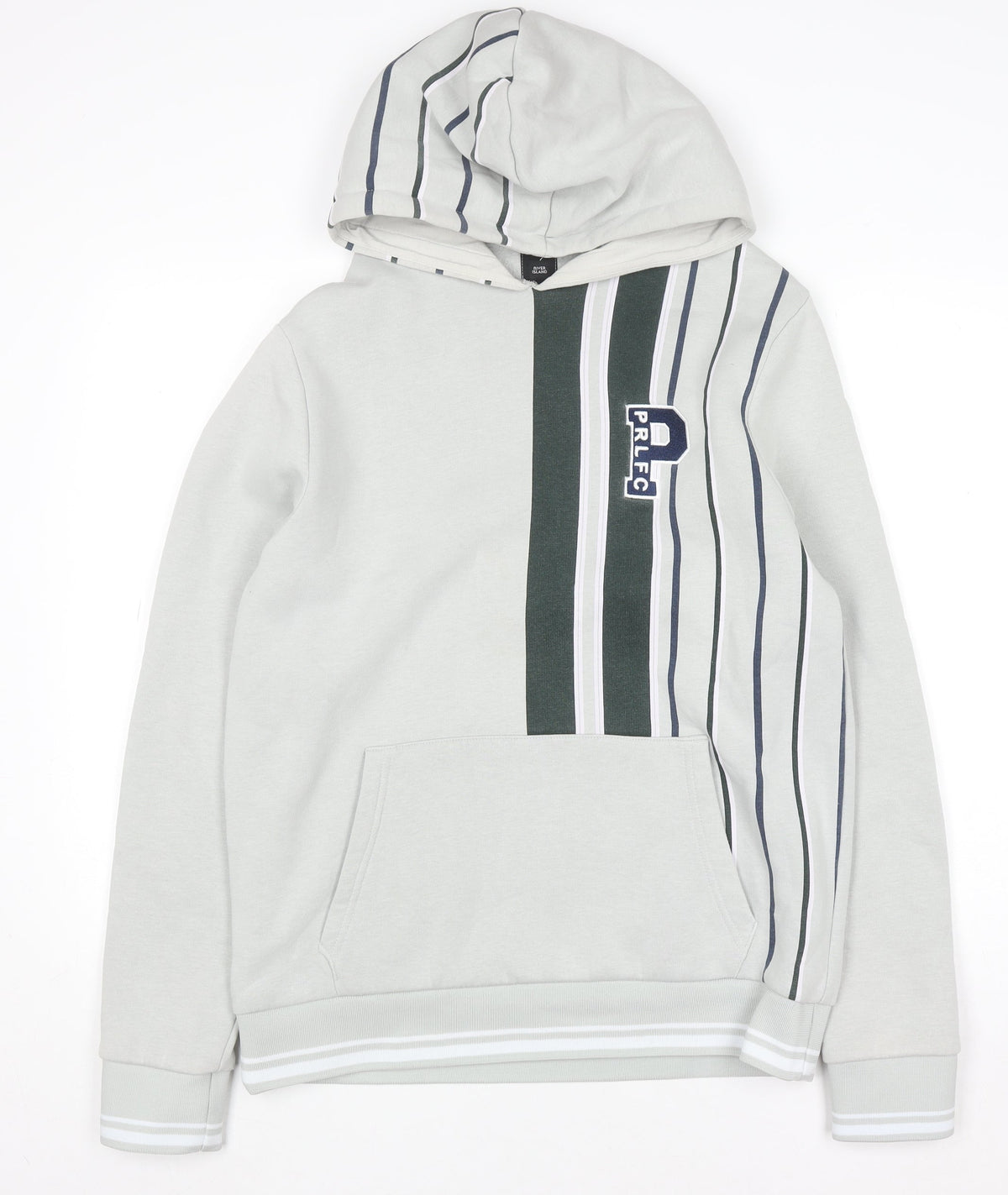 Mens UK Size M River Island Grey Pullover Hoodie