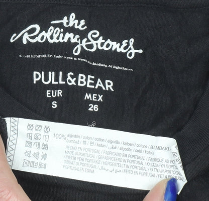 Mens UK Size S Pull&Bear Black  T-Shirt