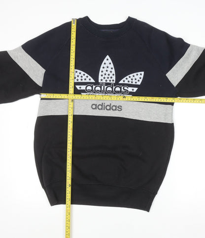 Mens UK Size M adidas Black Pullover Sweatshirt