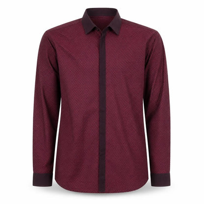 Next Men’s Red Geometric Long Sleeve Button-Up Shirt Size 17 Regular