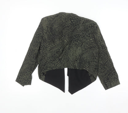 River Island Women’s Green Animal Print Wrap Blouse Size 6