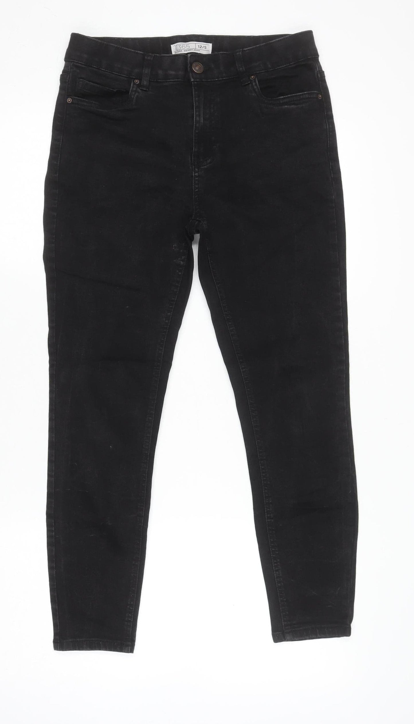 Womens UK Size 12 Denim 365 Slim Fit Skinny Black Jeans