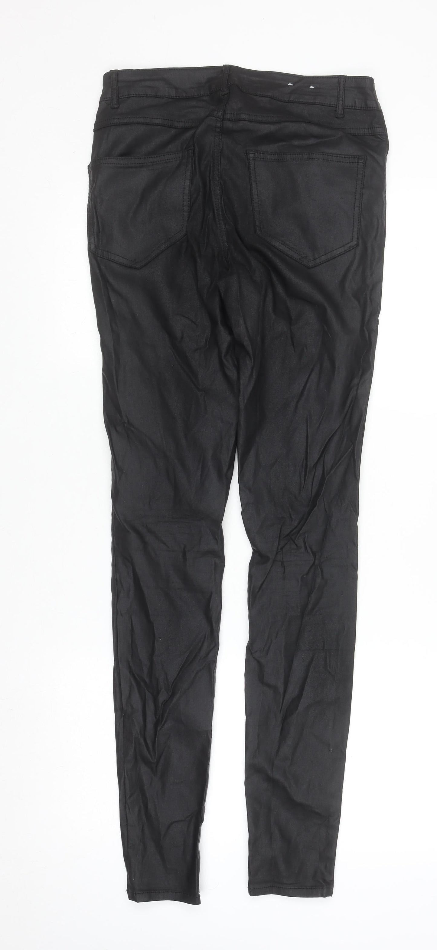 Womens UK Size M VILA Slim Fit Jegging Black Trousers