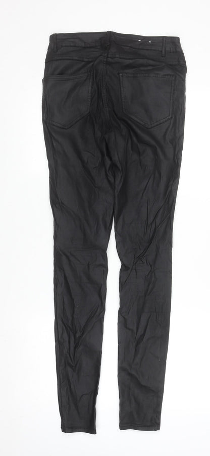 Womens UK Size M VILA Slim Fit Jegging Black Trousers