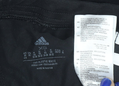 Womens UK Size XS adidas Slim Fit Leggings Black Leggings