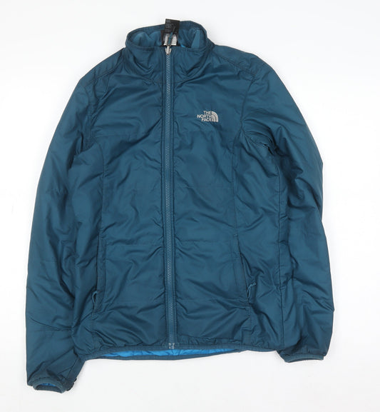 Womens UK Size S The North Face Blue Puffer Jacket