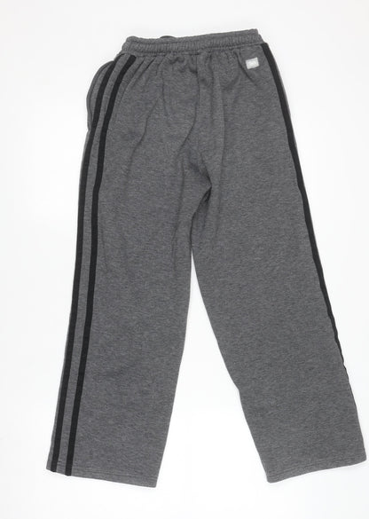 Lonsdale Boys Grey Track Pants 11-12 Years Fleece Regular Fit Joggers