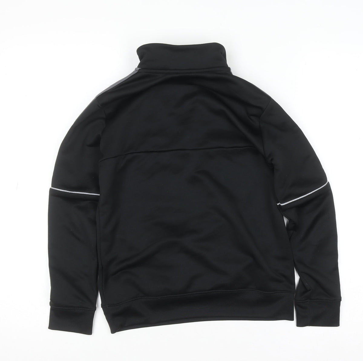 Adidas Boys Black 9-10 Years 1/4 Zip Pullover Sweatshirt