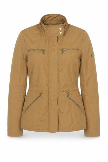 Womens UK Size 8 Zara Brown Quilted Coat