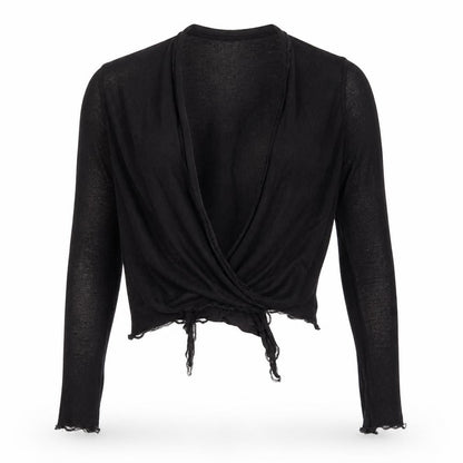 Jigsaw Women's Black Wool Blend V-Neck Cardigan Size S