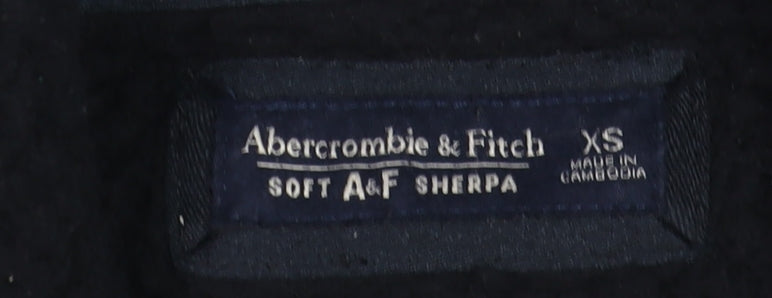 Mens UK Size XS Abercrombie & Fitch Black Full Zip Sweatshirt
