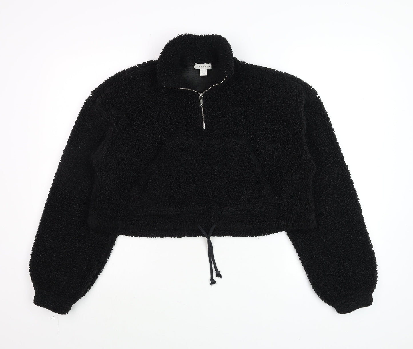 Womens UK Size 6 Topshop Black Pullover Sweatshirt