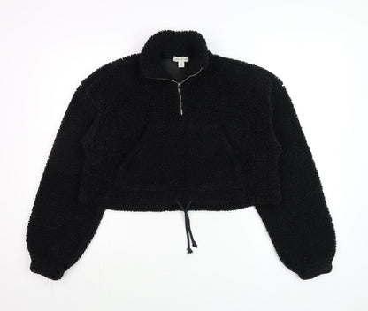 Womens UK Size 6 Topshop Black Pullover Sweatshirt
