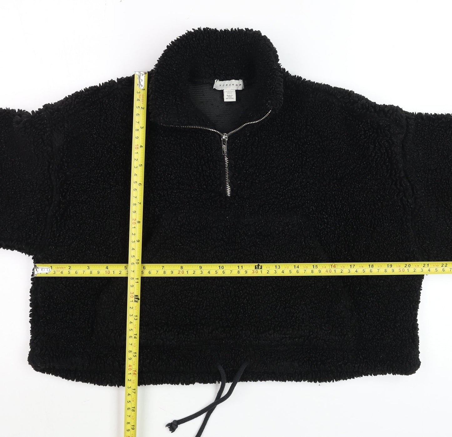 Womens UK Size 6 Topshop Black Pullover Sweatshirt