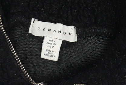 Womens UK Size 6 Topshop Black Pullover Sweatshirt