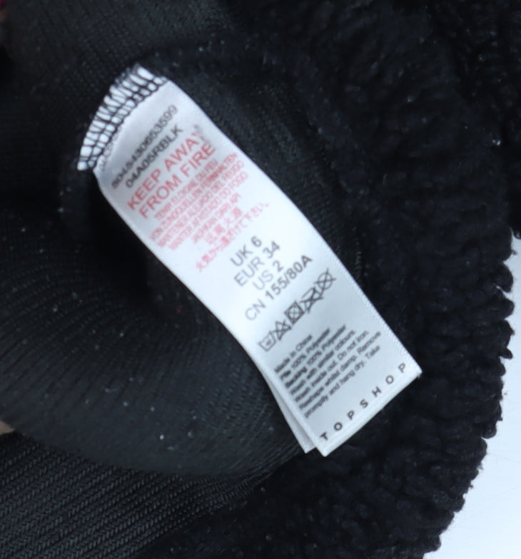 Womens UK Size 6 Topshop Black Pullover Sweatshirt