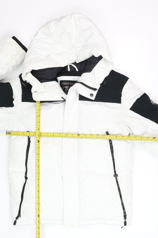 Mens UK Size S Kings Will Dream White Puffer Jacket