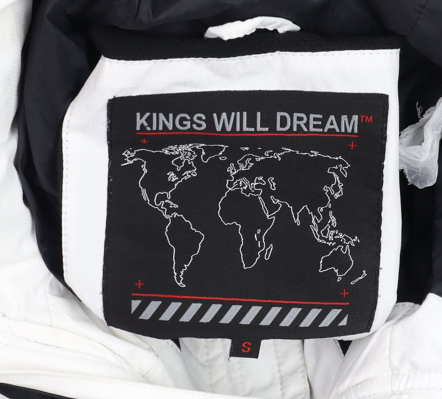 Mens UK Size S Kings Will Dream White Puffer Jacket