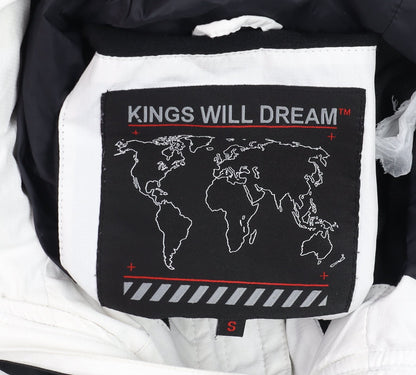 Mens UK Size S Kings Will Dream White Puffer Jacket