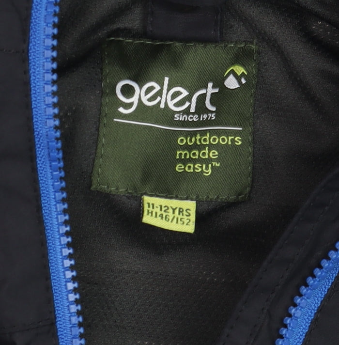Boys UK Size 11-12 Years Gelert Black Rain Coat