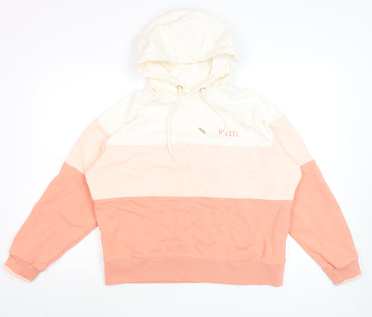 Womens UK Size L Diesel Multicoloured Pullover Hoodie