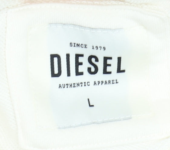 Womens UK Size L Diesel Multicoloured Pullover Hoodie