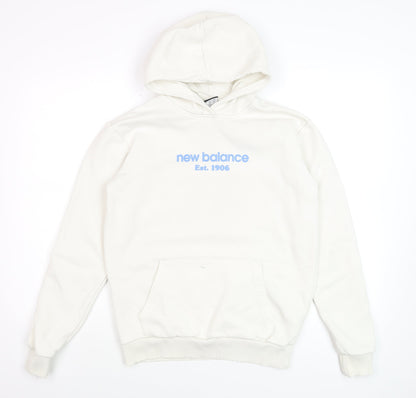 Mens UK Size XS New Balance White Pullover Hoodie