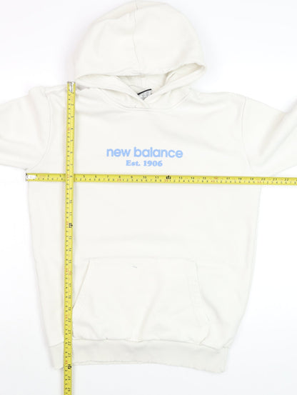 Mens UK Size XS New Balance White Pullover Hoodie