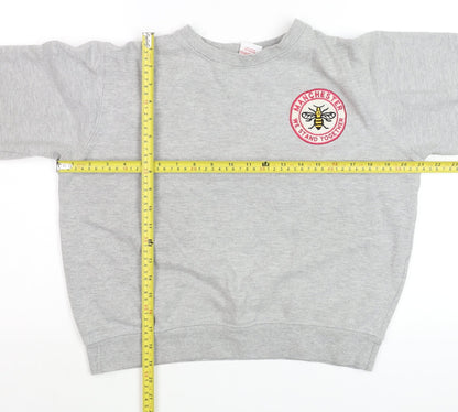 Mens UK Size S Manchester Souvenirs Grey Pullover Sweatshirt