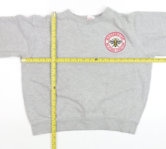 Mens UK Size S Manchester Souvenirs Grey Pullover Sweatshirt