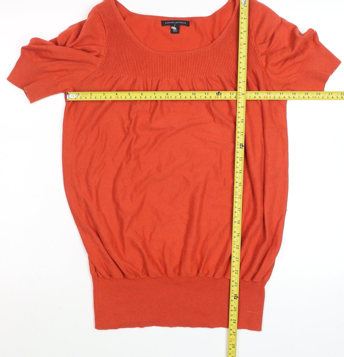 Womens UK Size M Banana Republic Orange Basic T-Shirt