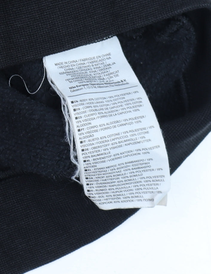 Mens UK Size S Nike Black Full Zip Hoodie