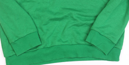 Adidas Boys Green Crew Neck Pullover Sweatshirt 11-12 Years
