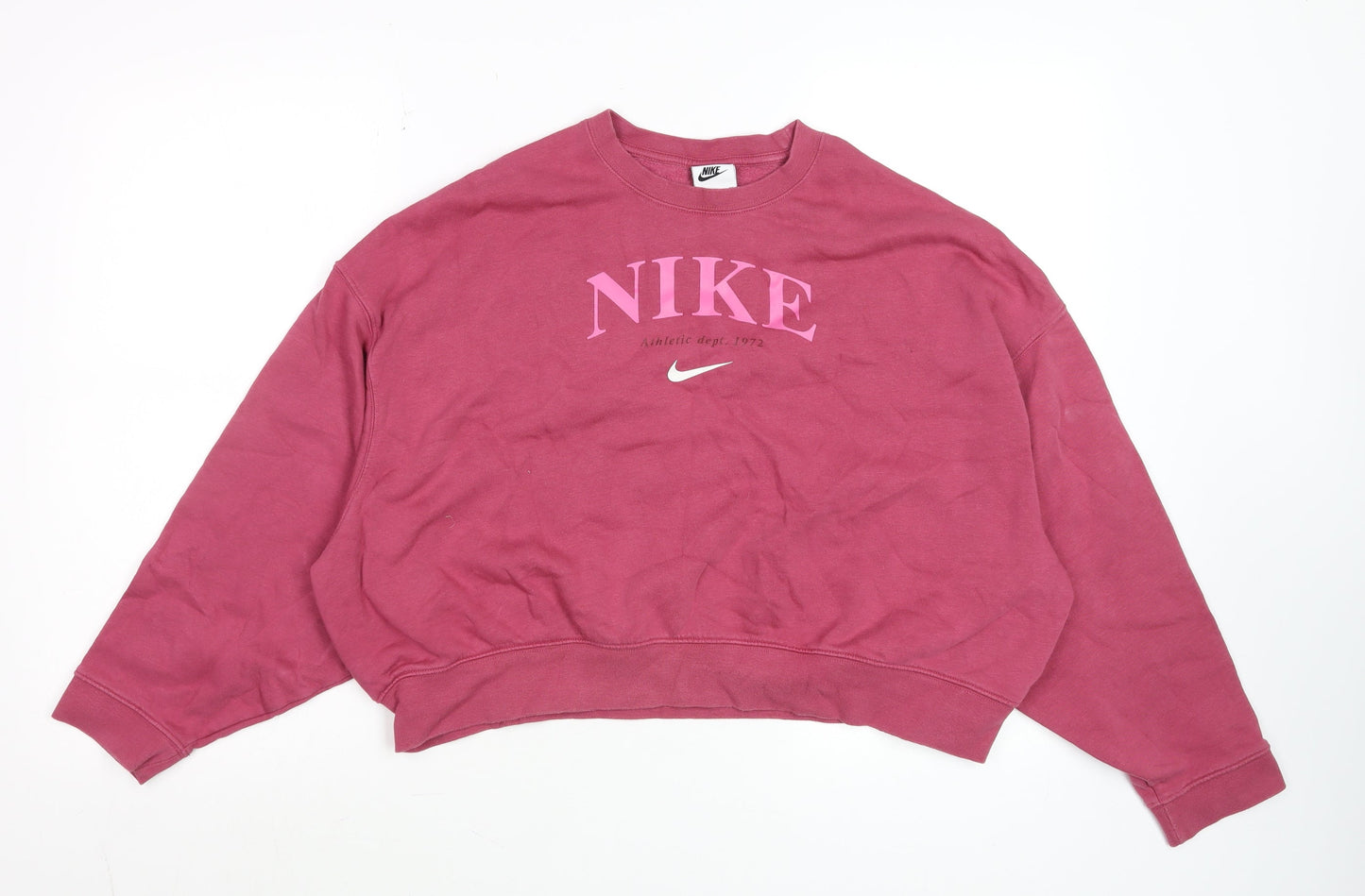 Womens UK Size XL Nike Pink Pullover Sweatshirt
