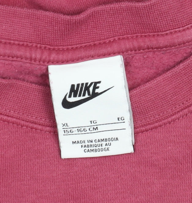 Womens UK Size XL Nike Pink Pullover Sweatshirt