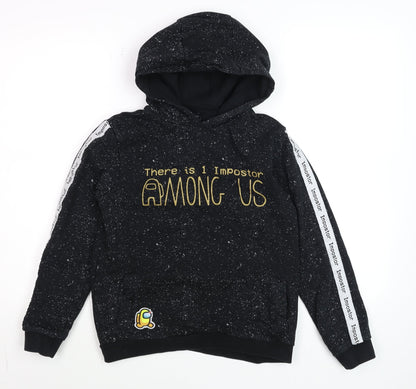 Boys UK Size 11-12 Years Among Us Black Pullover Hoodie