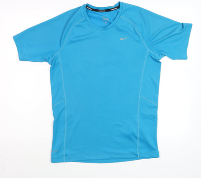 Mens UK Size S Nike Blue Running & JoggingGym & TrainingFootball T-Shirt
