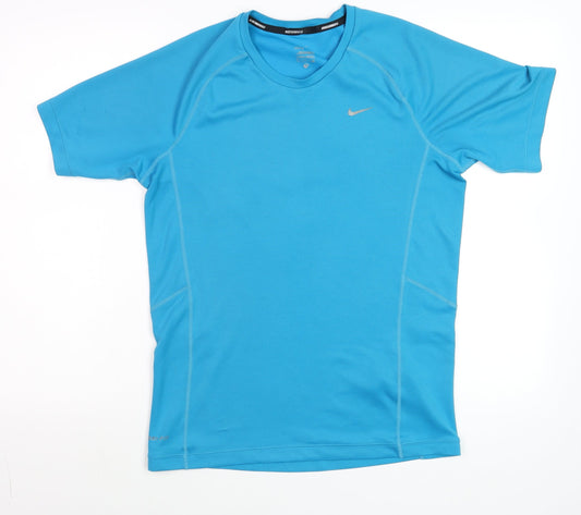 Mens UK Size S Nike Blue Running & JoggingGym & TrainingFootball T-Shirt