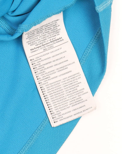 Mens UK Size S Nike Blue Running & JoggingGym & TrainingFootball T-Shirt