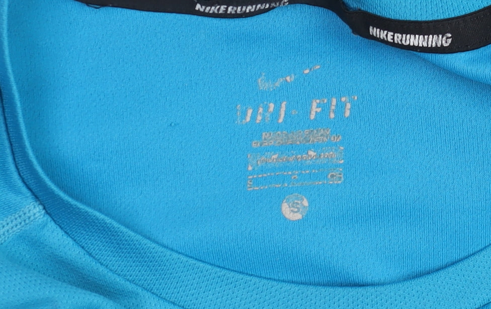 Mens UK Size S Nike Blue Running & JoggingGym & TrainingFootball T-Shirt