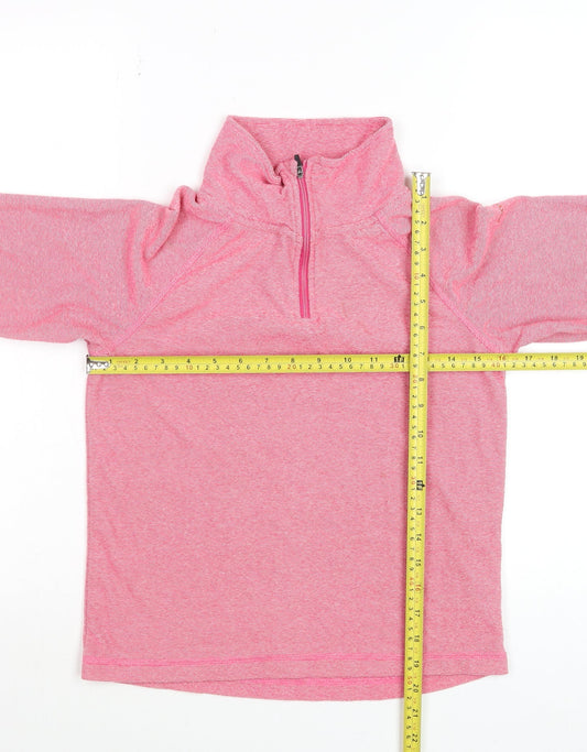 Trespass Girls Pink 11-12 Years Pullover 1/2 Zip Sweatshirt Top