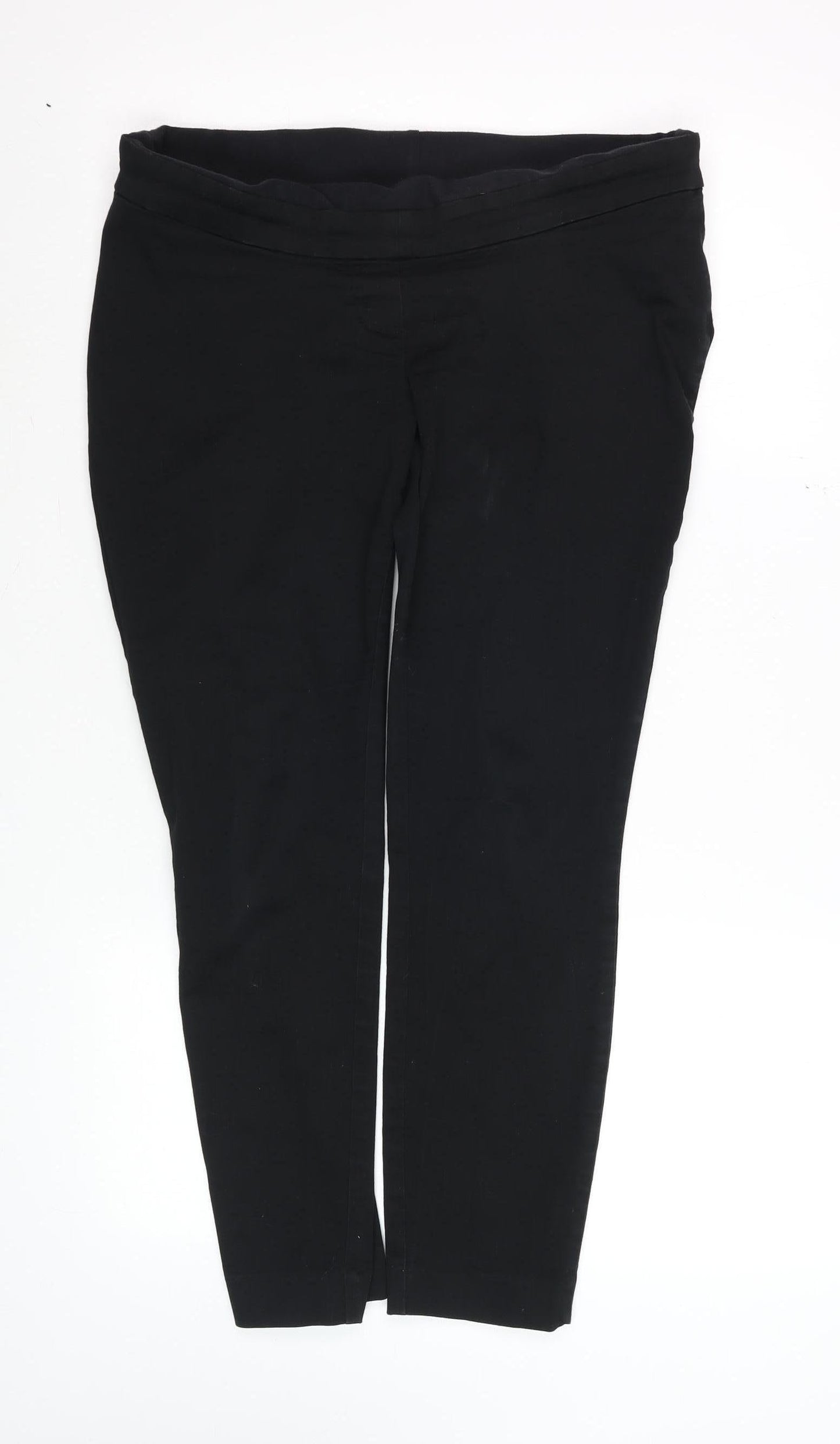 Womens UK Size M H&M Regular Fit Casual Workwear Travel Black Trousers