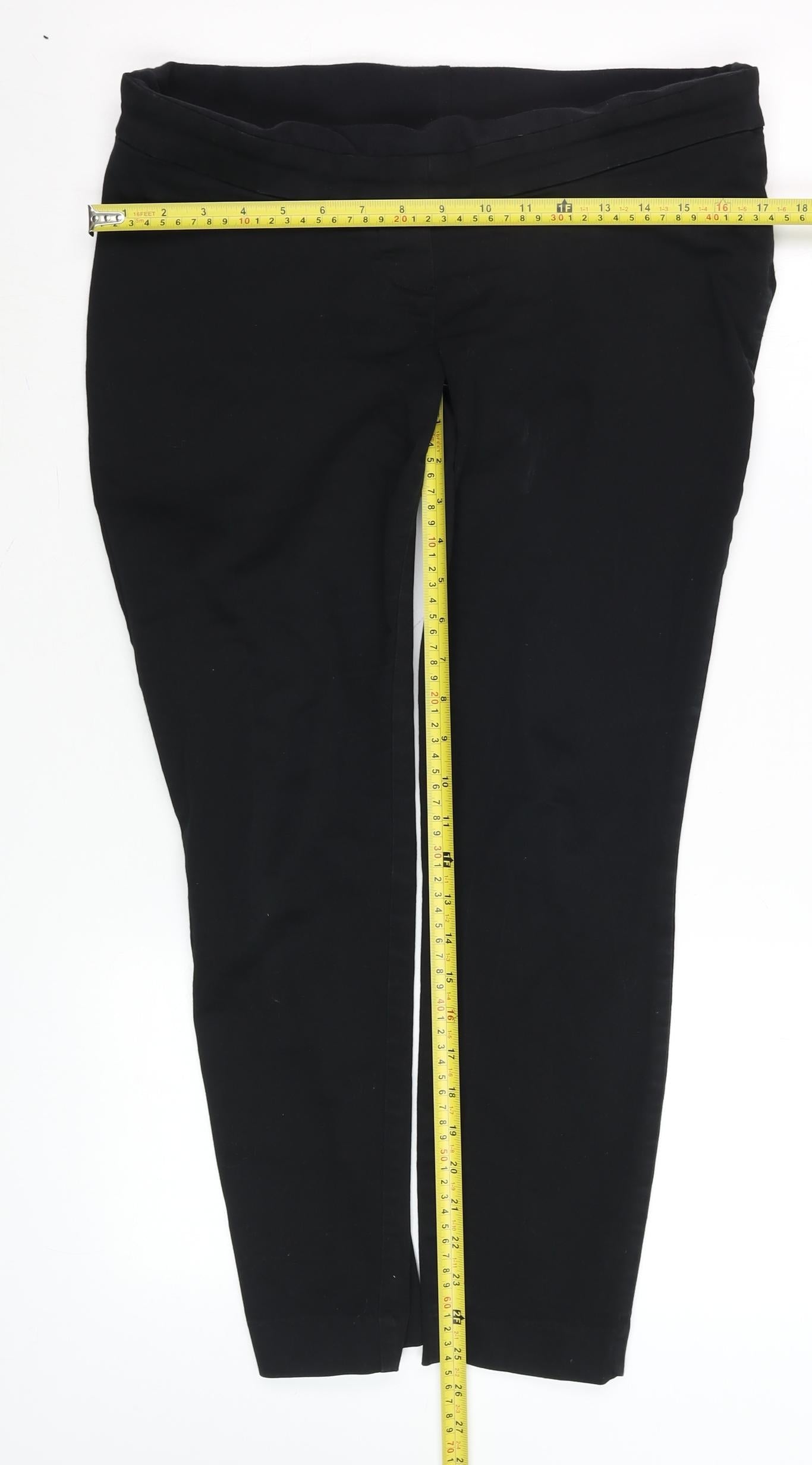 Womens UK Size M H&M Regular Fit Casual Workwear Travel Black Trousers